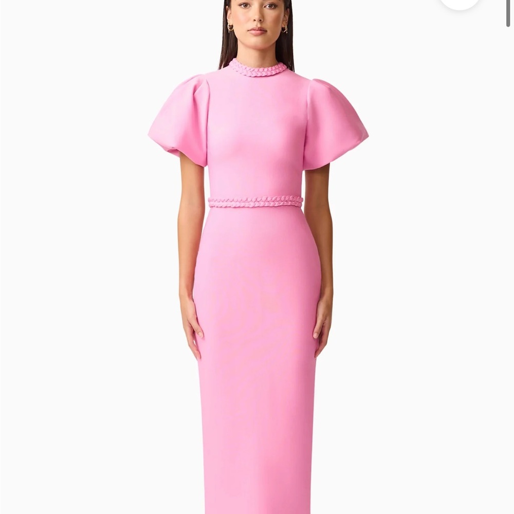 Elliatt Pink Puff Sleeve Dress